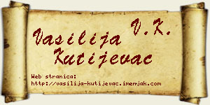 Vasilija Kutijevac vizit kartica